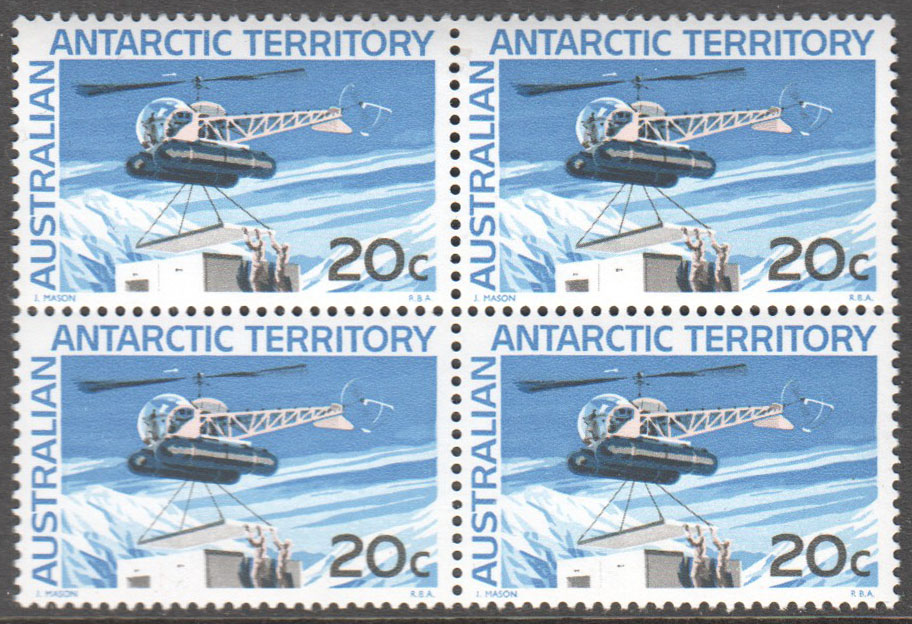 Australian Antarctic Territory Scott L15 Mint Block - Click Image to Close